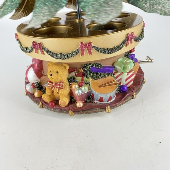 Partylite Musical Christmas Tealight Candle Holder Glowing Rotating Tree No Box - Picture 5 of 9